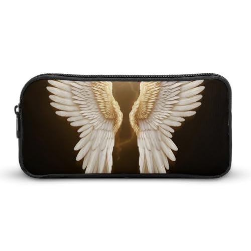 GFLFMXZW Federmäppchen mit breiter Öffnung, großes Fassungsvermögen, Engelsflügel-Federmäppchen, ästhetische Stifttasche, Reißverschluss, Kosmetiktasche, tragbare Münztasche für Büro-Organizer, Stil:, von GFLFMXZW