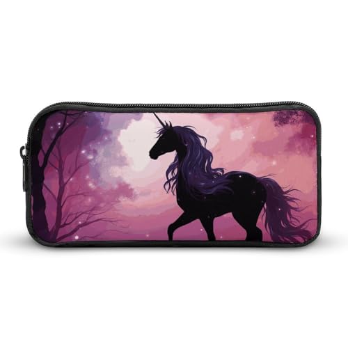 GFLFMXZW Federmäppchen mit breiter Öffnung, großes Fassungsvermögen, Fantasie-Pferd, ästhetische Stifttasche, Reißverschluss, Kosmetiktasche, tragbare Münztasche für Büro, Organizer, Stil:, 22*12*5cm, von GFLFMXZW
