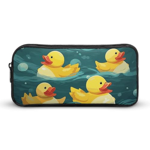 GFLFMXZW Federmäppchen mit breiter Öffnung, großes Fassungsvermögen, Federmäppchen, Gummienten, ästhetische Stifttasche, Reißverschluss, Kosmetiktasche, tragbare Münztasche für Büro, Organizer, Stil:, von GFLFMXZW