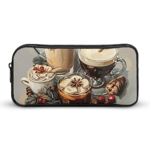 GFLFMXZW Federmäppchen mit breiter Öffnung, großes Fassungsvermögen, Federmäppchen, Weihnachtsgetränke, Bilder, Federmäppchen, ästhetische Stifttasche, Reißverschluss, Kosmetiktasche, tragbare GFLFMXZW Federmäppchen mit breiter Öffnung, großes Fassungsvermögen, Federmäppchen, Weihnachtsgetränke, Bilder, Federmäppchen, ästhetische Stifttasche, Reißverschluss, Kosmetiktasche, tragbare von GFLFMXZW