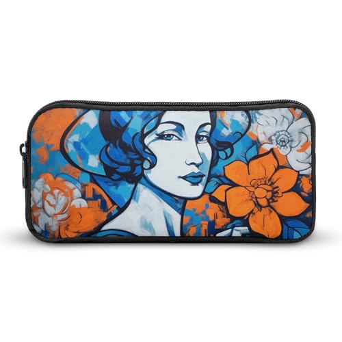 GFLFMXZW Federmäppchen mit breiter Öffnung, großes Fassungsvermögen, Federmäppchen, ästhetisches Stifteetui, Reißverschluss, Kosmetiktasche, tragbare Münztasche für Büro, Organizer, Stil:, 22*12*5cm, von GFLFMXZW