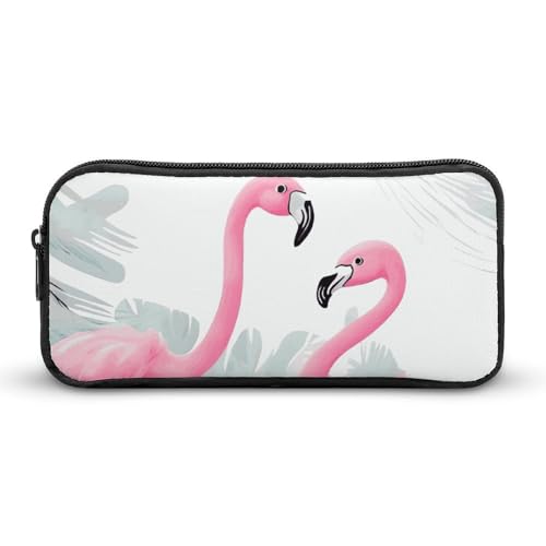 GFLFMXZW Federmäppchen mit breiter Öffnung, großes Fassungsvermögen, Flamingo, Federmäppchen, ästhetische Stifttasche, Reißverschluss, Kosmetiktasche, tragbare Münztasche für Büro-Organizer, Stil:, von GFLFMXZW