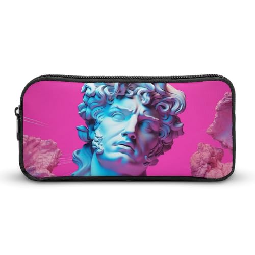 GFLFMXZW Federmäppchen mit breiter Öffnung, großes Fassungsvermögen, Marmorfigur, Federmäppchen, ästhetische Stifttasche, Reißverschluss, Kosmetiktasche, tragbare Münztasche für Büro-Organizer, Stil:, von GFLFMXZW