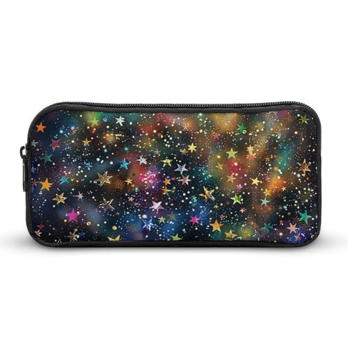 GFLFMXZW Federmäppchen mit breiter Öffnung, großes Fassungsvermögen, Nachtwolkenmuster, Federmäppchen, ästhetische Stifttasche, Reißverschluss, Kosmetiktasche, tragbare Münztasche für Büro-Organizer, von GFLFMXZW