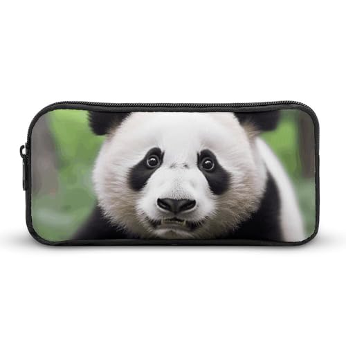 GFLFMXZW Federmäppchen mit breiter Öffnung, großes Fassungsvermögen, Pandabär, Federmäppchen, ästhetische Stifttasche, Reißverschluss, Kosmetiktasche, tragbare Münztasche für Büro-Organizer, Stil:, von GFLFMXZW