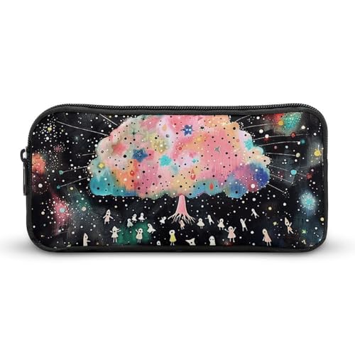 GFLFMXZW Federmäppchen mit breiter Öffnung, großes Fassungsvermögen, Pilzförmiges Wolken-Federmäppchen, ästhetische Stifttasche, Reißverschluss, Kosmetiktasche, tragbare Münztasche für Büro-Organizer, von GFLFMXZW