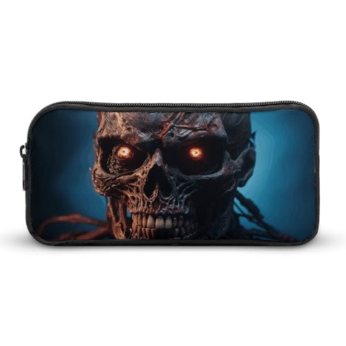 GFLFMXZW Federmäppchen mit breiter Öffnung, großes Fassungsvermögen, Zombies im Dunkeln, ästhetische Stifttasche, Reißverschluss, Kosmetiktasche, tragbare Münztasche für Büro-Organizer, Stil:, von GFLFMXZW