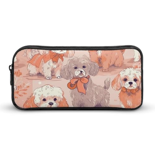 GFLFMXZW Federmäppchen mit breiter Öffnung, großes Fassungsvermögen, lustiges Haustier-Federmäppchen, ästhetische Stifttasche, Reißverschluss, Kosmetiktasche, tragbare Münztasche für Büro-Organizer, von GFLFMXZW