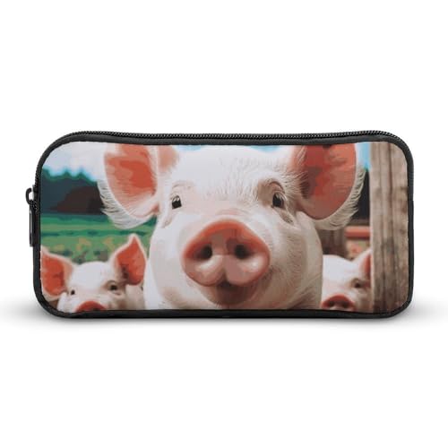 GFLFMXZW Federmäppchen mit breiter Öffnung, großes Fassungsvermögen, niedliches Tier-Federmäppchen, ästhetische Stifttasche, Reißverschluss, Kosmetiktasche, tragbare Münztasche für Büro-Organizer, von GFLFMXZW