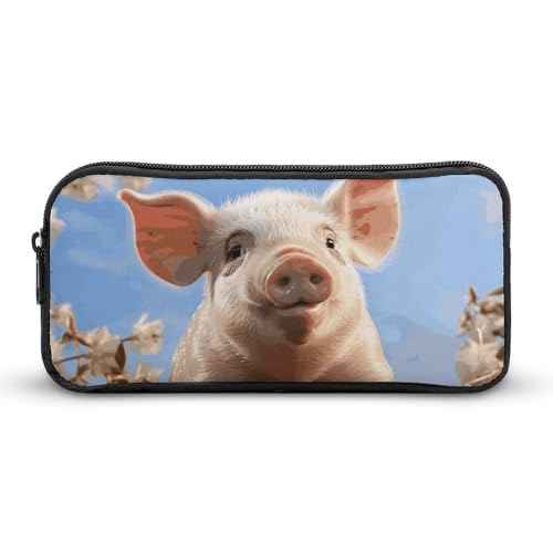 GFLFMXZW Federmäppchen mit breiter Öffnung, großes Fassungsvermögen, niedliches Tier-Federmäppchen, ästhetische Stifttasche, Reißverschluss, Kosmetiktasche, tragbare Münztasche für Büro-Organizer, von GFLFMXZW