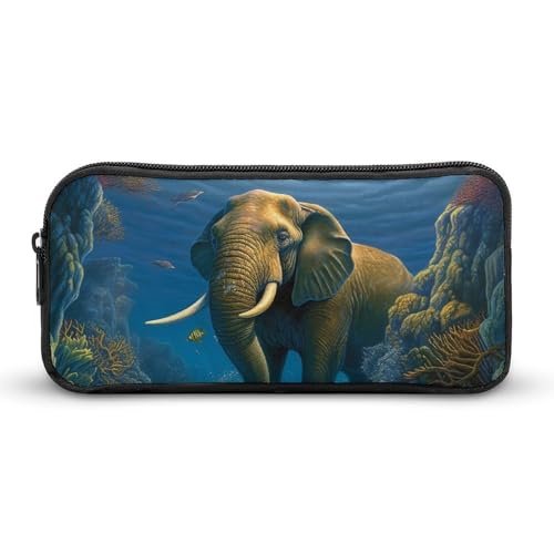 GFLFMXZW Federmäppchen mit breiter Öffnung, großes Fassungsvermögen, niedliches Tier-Federmäppchen, ästhetische Stifttasche, Reißverschluss, Kosmetiktasche, tragbare Münztasche für Büro-Organizer, von GFLFMXZW