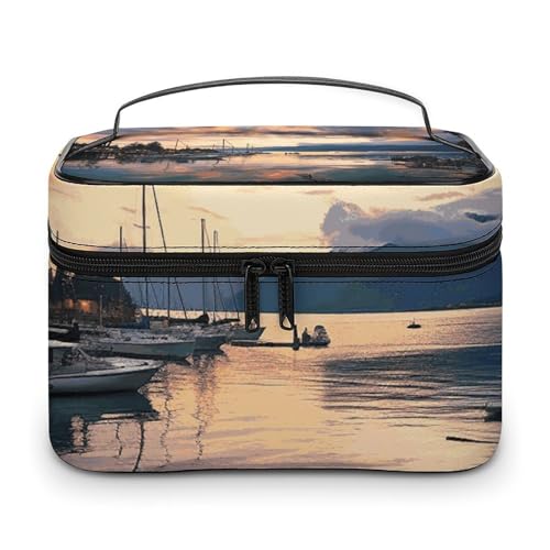 GFLFMXZW Make-up-Tasche, Reise-Kosmetiktasche für Damen, Abendveranstaltung in Vancouver, Make-up-Tasche für Geldbörse, großer Make-up-Organizer, Empfangstasche, Abend in Vancouver, 25 x 18 x 15 cm, von GFLFMXZW