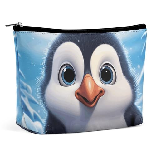 GFLFMXZW Make-up-Tasche, Reise-Kosmetiktasche für Damen, Cartoon, niedlicher Pinguin, Make-up-Tasche für Geldbörse, großer Make-up-Organizer, Cartoon, niedlicher Pinguin, Einheitsgröße, von GFLFMXZW