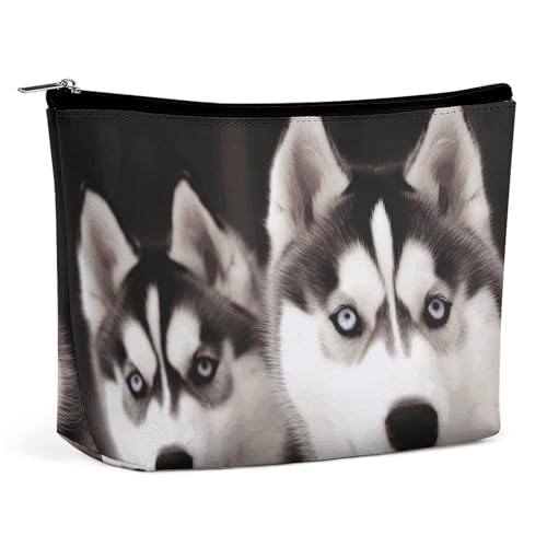 GFLFMXZW Make-up-Tasche, Reise-Kosmetiktasche für Damen, Husky-Hund, Make-up-Tasche für Geldbörse, großer Make-up-Organizer, Husky, Einheitsgröße, Kosmetiktasche, Husky-Hund, Einheitsgröße, von GFLFMXZW
