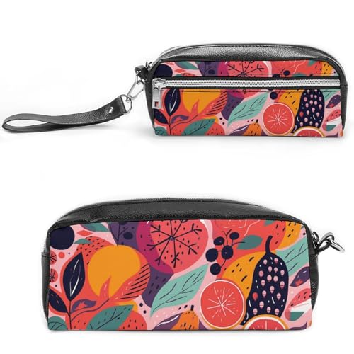 GFLFMXZW Make-up-Tasche, Reise-Kosmetiktasche für Damen, Pfirsichfrüchte, verstreute Make-up-Tasche für Geldbörse, großer Make-up-Organizer, Pfirsichfrüchte, verstreut, 20 x 10 x 5,5 cm, von GFLFMXZW