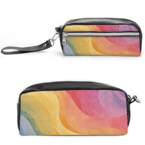 GFLFMXZW Make-up-Tasche, Reise-Kosmetiktasche für Damen, Regenbogen-Make-up-Tasche für Geldbörse, großer Make-up-Organizer, Regenbogen, 20 x 10 x 5,5 cm, Kosmetiktasche, regenbogenfarben, 20*10*5.5cm, von GFLFMXZW