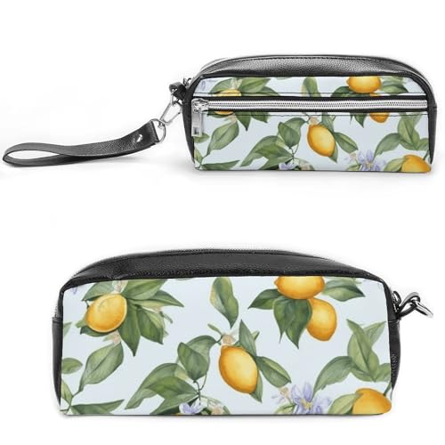 GFLFMXZW Make-up-Tasche, Reise-Kosmetiktasche für Damen, Zitronenmuster, Make-up-Tasche für Geldbörse, großer Make-up-Organizer, Zitronenmuster, 20 x 10 x 5,5 cm, Kosmetiktasche, Zitronenmuster, von GFLFMXZW