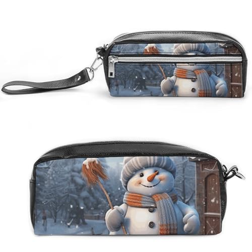 GFLFMXZW Make-up-Tasche, Reise-Kosmetiktasche für Damen, fleißiger Schneemann, Make-up-Tasche für Geldbörse, großer Make-up-Organizer, fleißiger Schneemann, 20 x 10 x 5,5 cm, Kosmetiktasche, von GFLFMXZW