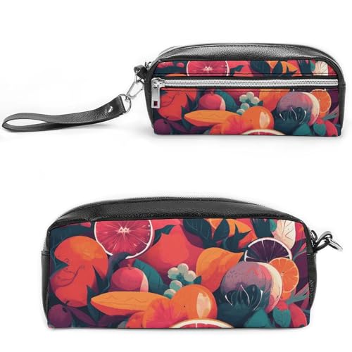 GFLFMXZW Make-up-Tasche, Reise-Kosmetiktasche für Damen, frisches Obstmuster, Make-up-Tasche für Geldbörse, großer Make-up-Organizer, frisches Obstmuster, 20 x 10 x 5,5 cm, Kosmetiktasche, Frisches von GFLFMXZW