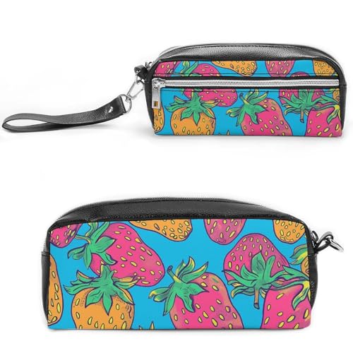 GFLFMXZW Make-up-Tasche, Reise-Kosmetiktasche für Damen, handgezeichnete Elemente, blaue Make-up-Tasche für Geldbörse, großer Make-up-Organizer, handgezeichnete Elemente, blau, 20 x 10 x 5,5 cm, von GFLFMXZW