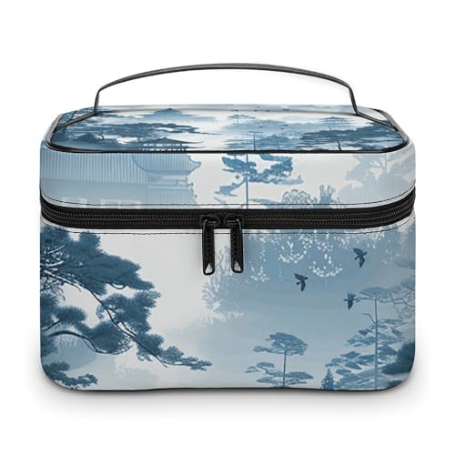 GFLFMXZW Make-up-Tasche, Reise-Kosmetiktasche für Damen, hellgrau, Farbverlauf, Make-up-Tasche für Geldbörse, großer Make-up-Organizer, Empfangstasche, hellgrauer Farbverlauf, 25 x 18 x 15 cm, von GFLFMXZW