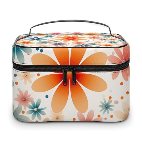 GFLFMXZW Make-up-Tasche, Reise-Kosmetiktasche für Damen, künstlerischer Stil, Make-up-Tasche für Geldbörse, großer Make-up-Organizer, Empfangstasche, künstlerischer Stil, 25 x 18 x 15 cm, von GFLFMXZW