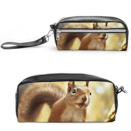 GFLFMXZW Make-up-Tasche, Reise-Kosmetiktasche für Damen, lustige Eichhörnchen-Make-up-Tasche für Geldbörse, großer Make-up-Organizer, lustiges Eichhörnchen, 20 x 10 x 5,5 cm, Kosmetiktasche, Lustiges von GFLFMXZW