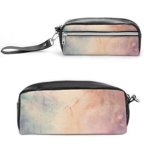 GFLFMXZW Make-up-Tasche, Reise-Kosmetiktasche für Damen, rotes Pastellbild, Make-up-Tasche für Geldbörse, großer Make-up-Organizer, rotes Pastellbild, 20 x 10 x 5,5 cm, Kosmetiktasche, Rotes von GFLFMXZW