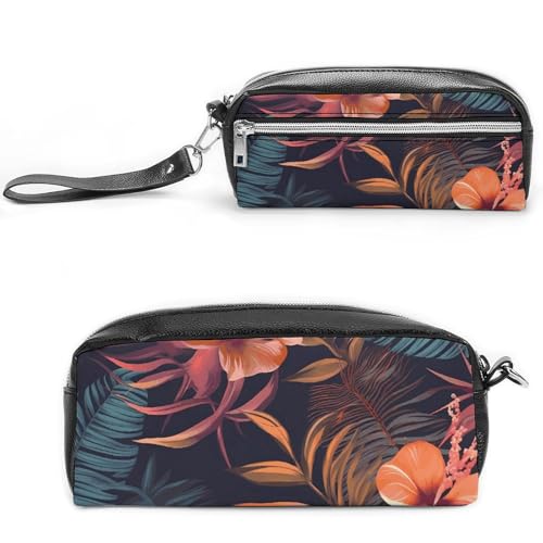 GFLFMXZW Make-up-Tasche, Reise-Kosmetiktasche für Damen, tropische Blumen, Make-up-Tasche für Geldbörse, großer Make-up-Organizer, tropische Blume, 20 x 10 x 5,5 cm, Kosmetiktasche, Tropische Blume, von GFLFMXZW