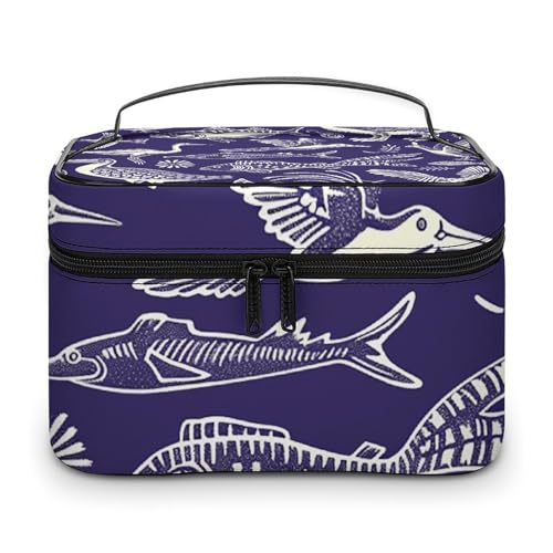 GFLFMXZW Make-up-Tasche, Reise-Kosmetiktasche für Damen, verschiedene Tiermuster, Make-up-Tasche für Geldbörse, großer Make-up-Organizer, Empfangstasche, verschiedene Tiermuster, 25 x 18 x 15 cm, von GFLFMXZW