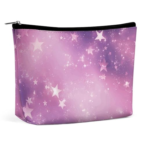 GFLFMXZW Make-up-Tasche für Damen, Reise-Kosmetiktasche für Damen, Pfirsichstern-Muster, Make-up-Tasche für Geldbörse, großer Make-up-Organizer, Pfirsich-Stern-Muster, Einheitsgröße, Kosmetiktasche, von GFLFMXZW
