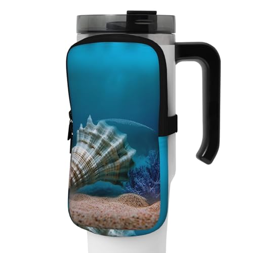 GFLFMXZW Wasserflaschen-Tasche, Sportflaschen-Zubehör, Tasche, Unterwasserwelt, Handheld-Wasserflaschen-Beutel für Fitnessstudio, Wasserflaschen, Zubehör für Wandern, Becher, Trinkflasche, Tasche für von GFLFMXZW