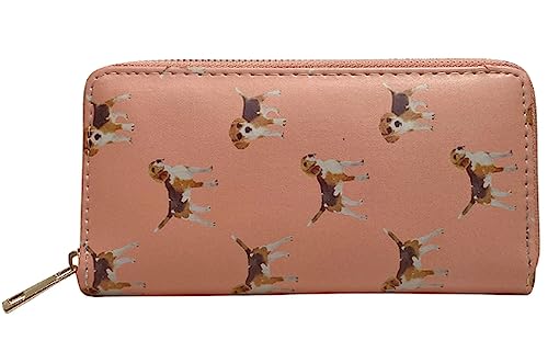 GFM® Damen-Geldbörse mit Mohnblumen-Motiv, Prs-bg-Beagle-pink, S, Modern von GFM