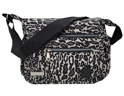 GFM® Damen Nylon Umhängetasche - S1-Leopard - (NCB-1503-SFDLPD) von GFM