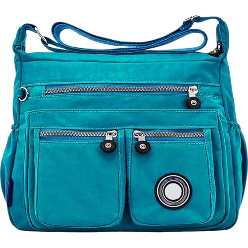 GFM® Damen Wasserdichte Umhängetasche aus Nylon (S1-171-TXNL-Türkis Blau) von GFM