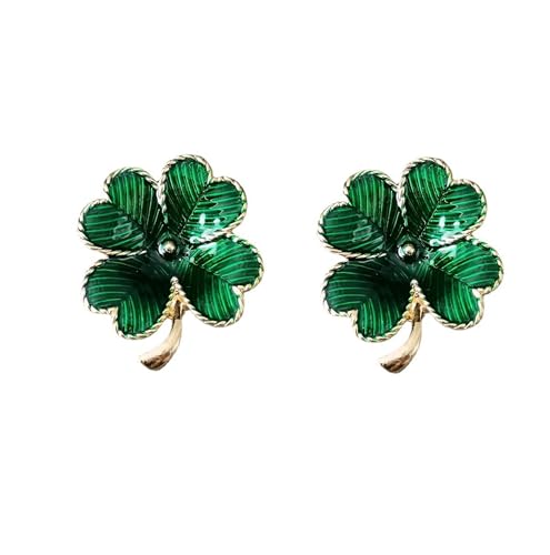 GFM® Emaille-Brosche mit vierblättrigem Kleeblatt (BRCH-ENM-CLVR-046), S, Metall von GFM