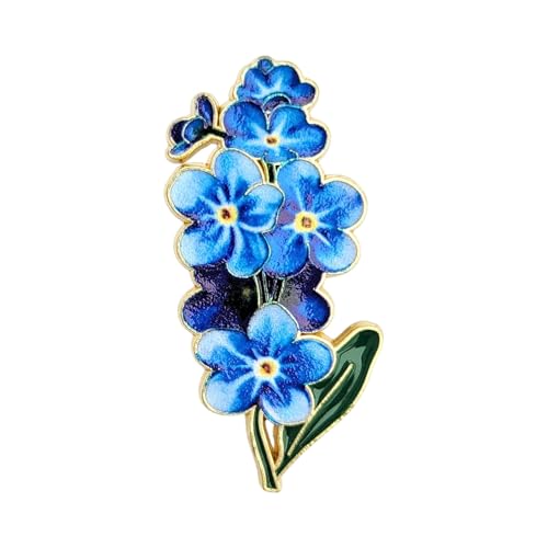 GFM® Forget Me Not Blumen-Brosche – Weihnachten, Geburtstag, Muttertag, Valentinstag, Hochzeitstag, Gedenktag, M, Metall von GFM