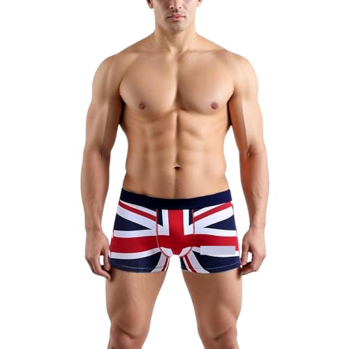 GFM® Herren-Boxershorts mit britischer Flagge (UJ-BOXER1), Weiß Rot Blau, L/3XL von GFM