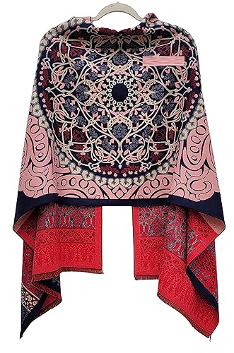 GFM® Kaschmir Textur Pashmina Stil Schal Schal Schal für Herbst Winter, 11-GHNL-Blau, 42 von GFM