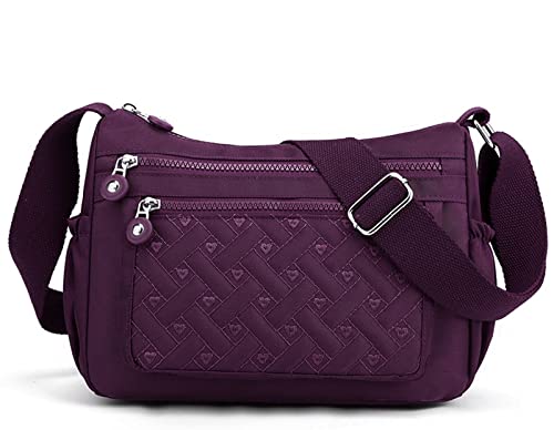 GFM® NCB-16 Umhängetasche für Damen, Nylon, wasserdicht, Violett - S1-8063-ghjmn - Größe: Small von GFM