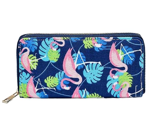 GFM® PRS-C Damen-Geldbörse mit Vogel- und Bienenmuster, Flamingo, S, Modern von GFM