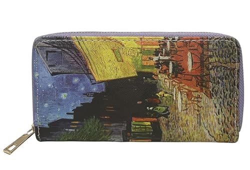 GFM® PRS-P Damengeldbörse mit malerischen Mustern, Terrasse bei Night-van Gogh, S, Modern von GFM