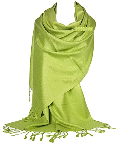 GFM® Schal im Pashmina-Stil, für alle Jahreszeiten, weich, B9, .B9-Lhr-Limettengrün., 42 von GFM