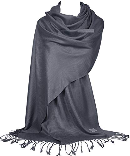 GFM® Schal im Pashmina-Stil, für alle Jahreszeiten, weich, B9, B9-ghbh-dunkelgrau, 42 von GFM