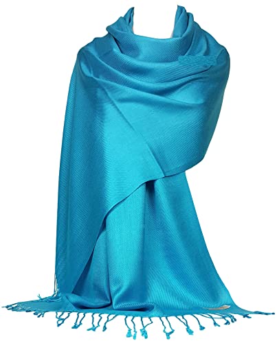 GFM® Schal im Pashmina-Stil, für alle Jahreszeiten, weich, B9, B9-txnl-türkis blau, 42 von GFM