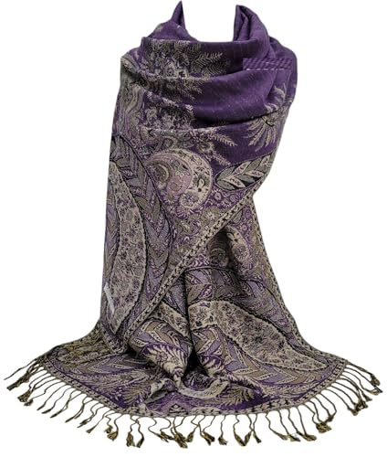 GFM® Schal im Pashmina-Stil mit Blumenmuster (MSC-A), Pnx-jmn-phoenix Lila (PASH-PNX-JMN) von GFM