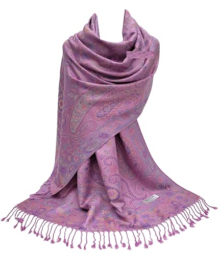 GFM® Schal im Pashmina-Stil mit Mosaikmuster (MSC-C), Msc24 - Lila / Pink / Violett, L von GFM
