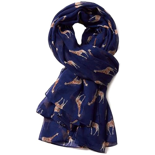 GFM® Schal mit Giraffen-Print – Ganzjahresschal, GF-71-GHNL-Blau, 42 von GFM