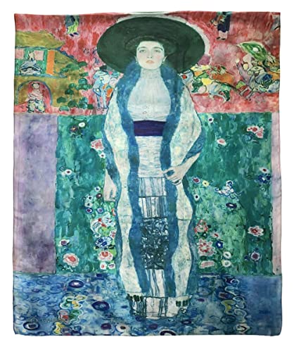 GFM® Seidenmischung Malkunst basierter Schal (VSLK-Klimt - Adele Expressionismus) von GFM