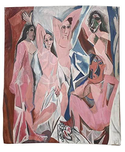GFM® Seidenmischung Malkunst basierter Schal (VSLK-Picasso-Les Demoiselles) von GFM